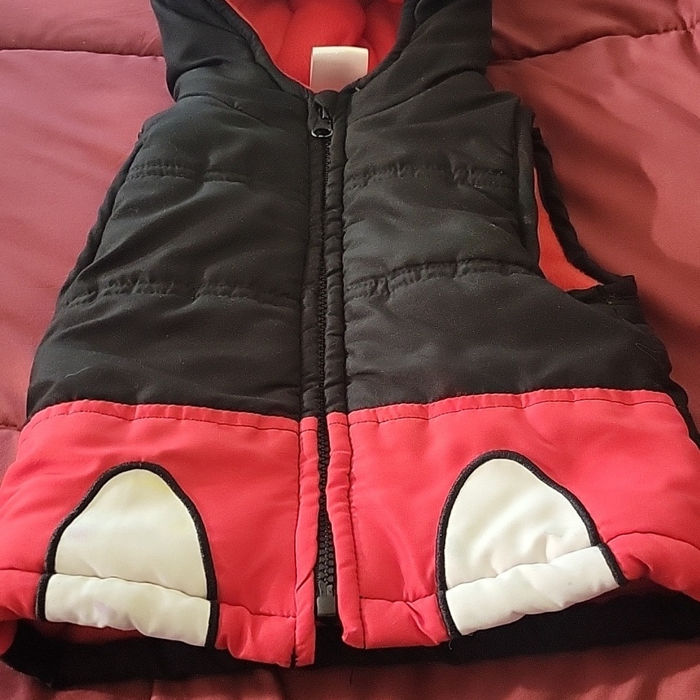 Disney Mickey Mouse Hooded With Ears Zippered Vest, Size: 2T - Picture 5 of 6